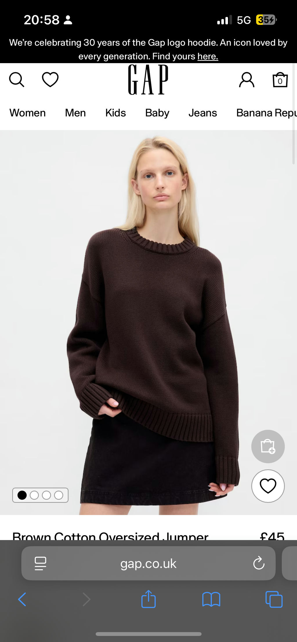 Gap %100 pamuk kazak