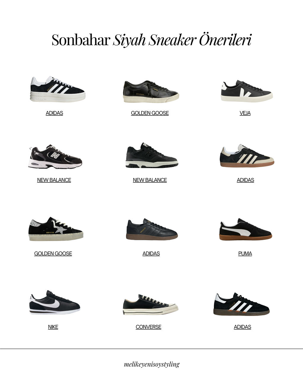 Sonbahar Sneaker Dosyası: Siyah🖤