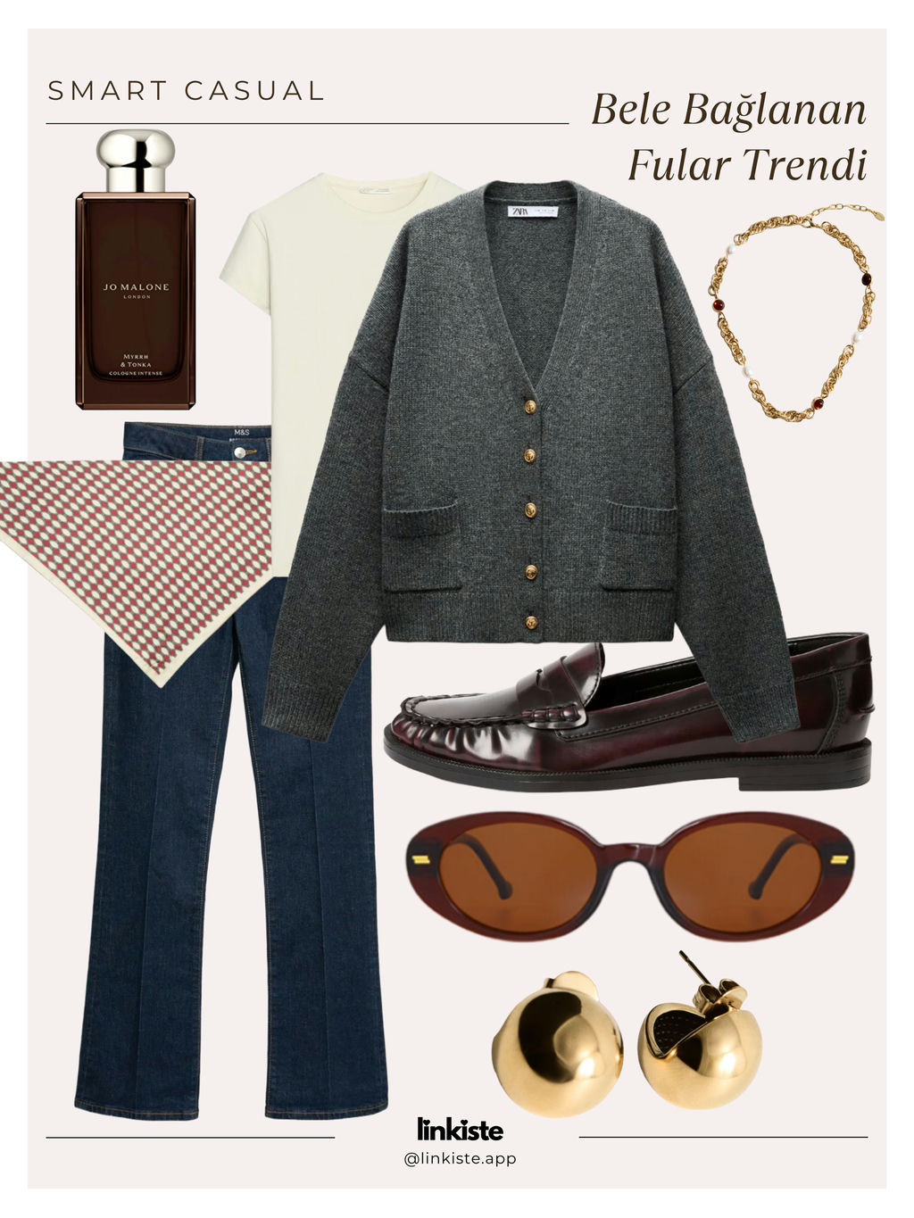 Bele Bağlanan Fular Trendi | Smart Casual