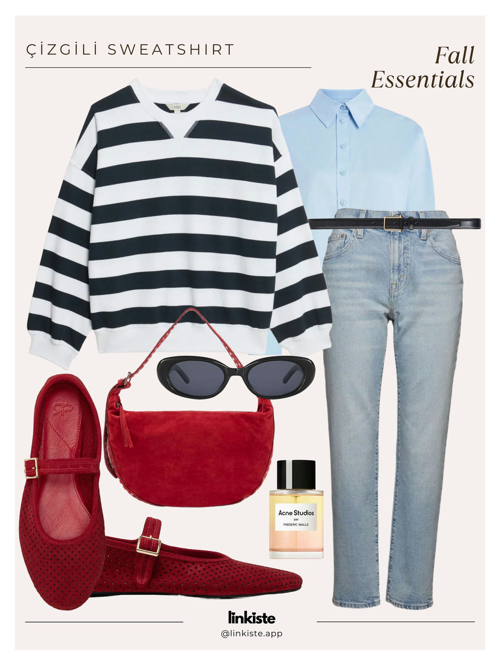 Fall Essentials | Çizgili Sweatshirt